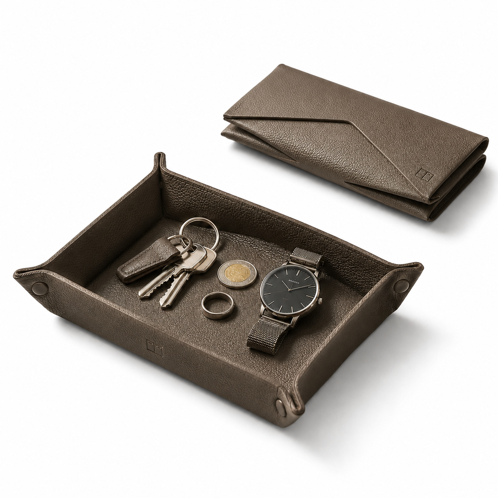 ZbFbksb™ Fold-Flat Snap Tray — Compact Catchall Organizer