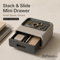 ZbFbksb™ Stack & Slide Mini Drawer — Desktop Storage Organizer