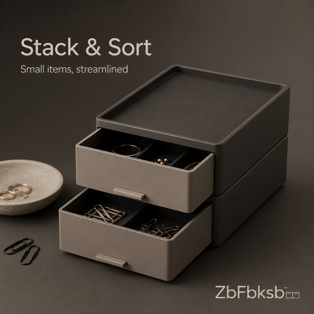 ZbFbksb™ Stack & Sort Mini Drawer Organizer lifestyle view