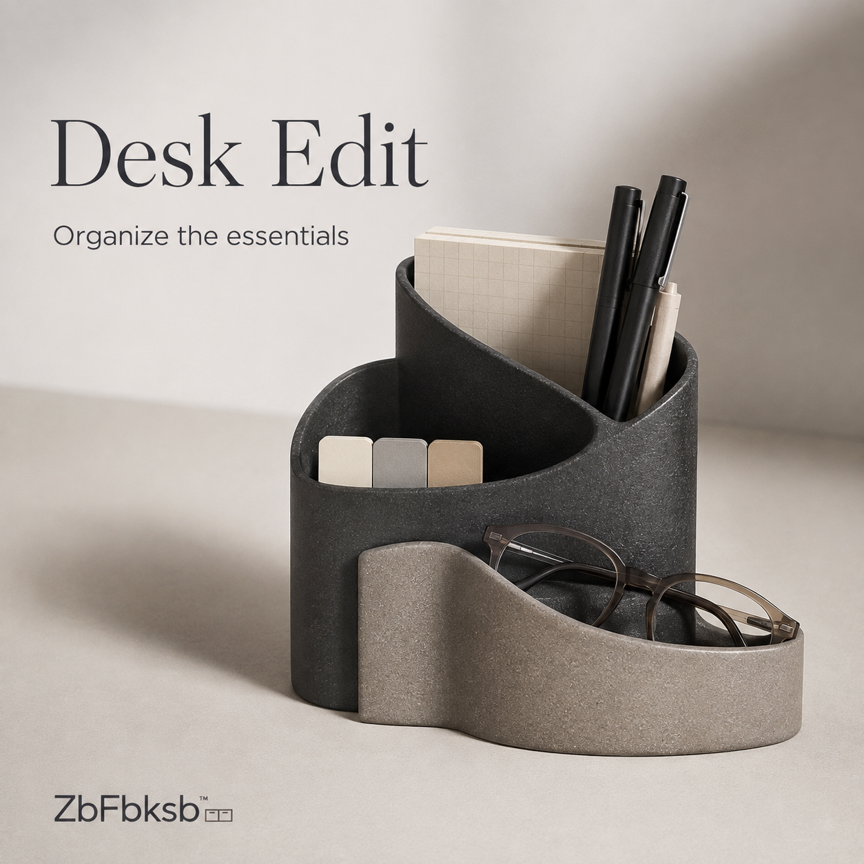 ZbFbksb™ Sculpted Desk Organizer lifestyle view