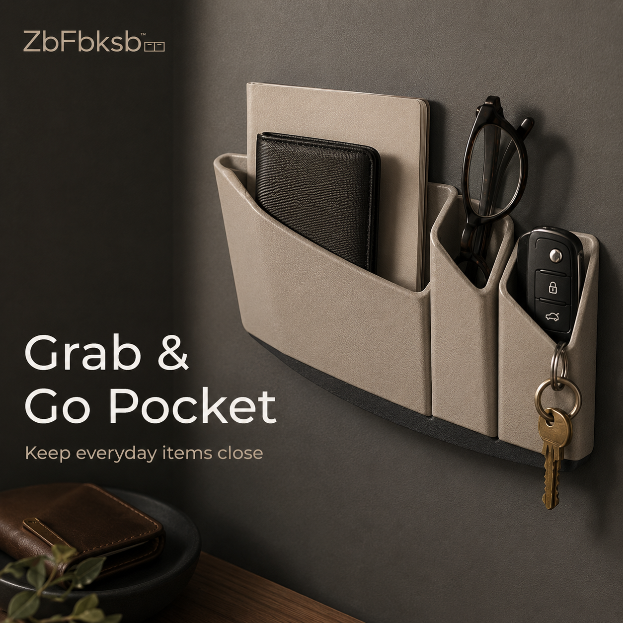 ZbFbksb™ Grab & Go Wall Pocket lifestyle view